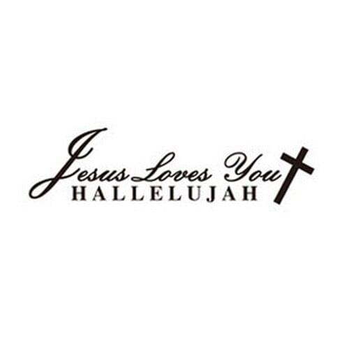 22*8CM Christian HALLELUJAH Car Stickers Reflective Light Eyebrows Stickers Car Decals Hallelujah Black/Silver/Red/Yellow CT-453