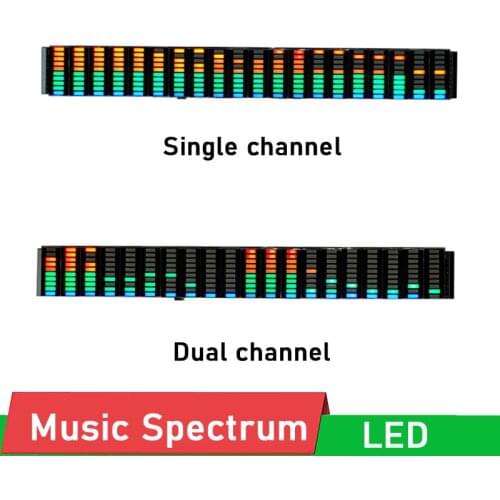 LED Music Spectrum Display Analyzer Dual channel Audio Level Indicator dynam rhythm VU METER 20 segments FOR PC power amplifier