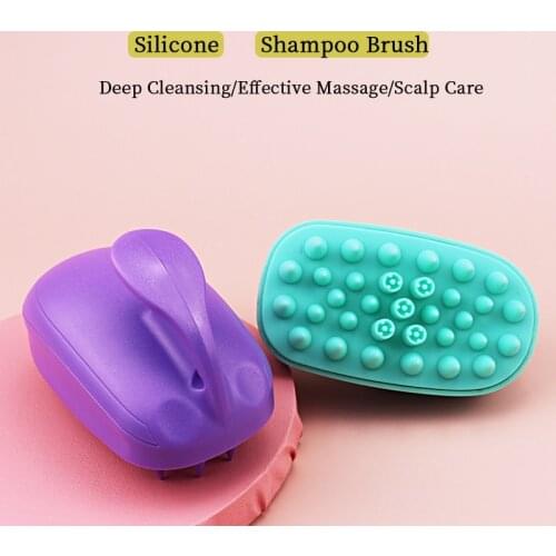 Mouse type high-quality silicone shampoo brush, scalp massage comb, scalp care brush, Clean Brush Bath Shower Hair care tool