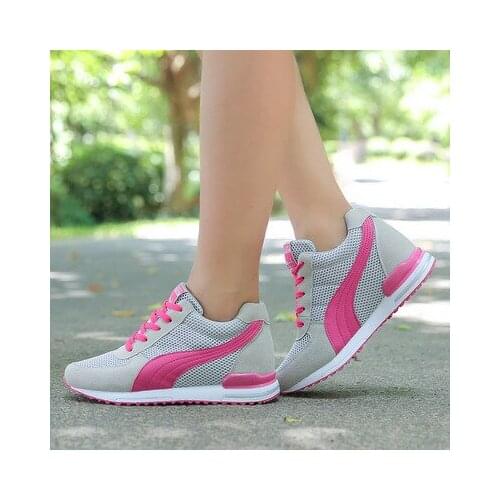 2021 New High Top Womens Casual Shoes Thick Sole Height Increase Shoes Fashion Wedges Platform Shoes Ladies Sneakers For Female