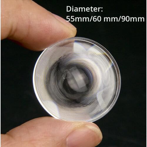 2PCS Focal Length 25mm Round Optical Plastic LED Fresnel Condensing Light Lens Plane Magnifier for Flashlight & LED Lighting