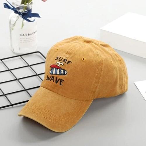 2020 Hot sale fashion retro washed distressed letters SURF baseball caps for men and women outdoor leisure sport shade sun hat