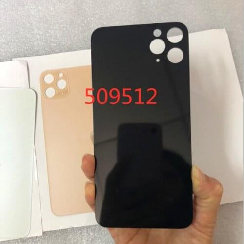 5pcs For iphone 11 11 pro max Back Glass big hole Panel Plate Battery Cover for iphone 11 pro max