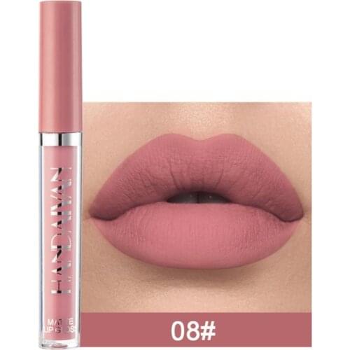 HANDAIYAN 12 Colors Lip Gloss Matte Velvet Lipstick Waterproof Sexy Red Lips Cosmetic Makeup Lip Stick Nonstick Cup maquillaje