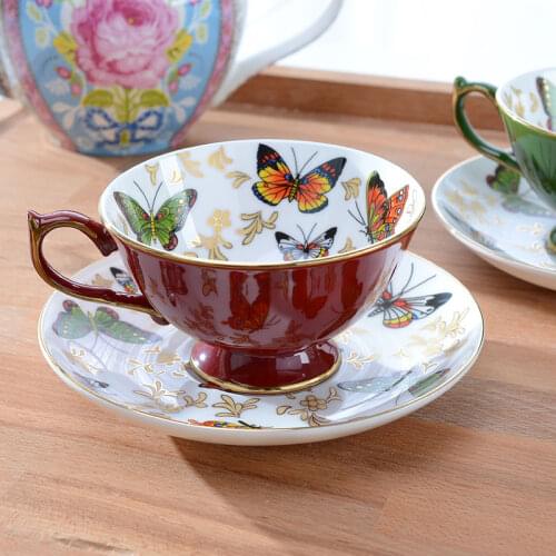 British Style Coffee Cups And Saucer Home Drink Essential Afternoon Tea Party Set Europe Porcelain Teacup Design Tazas De Cafe