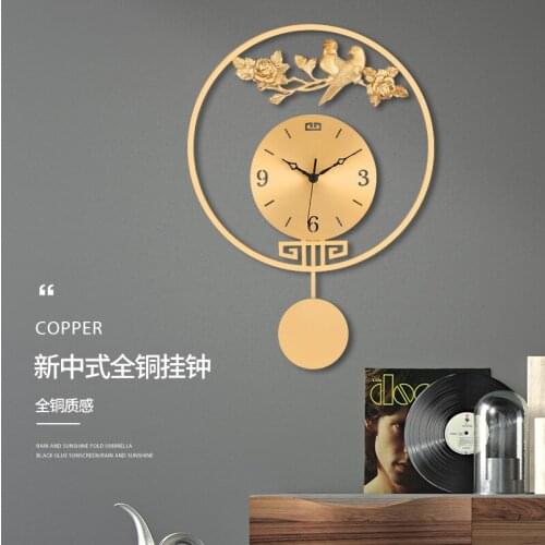 Pure copper 3D Clock wall stickers living room decorations wall clock modern design home decor wall digital clock my melody
