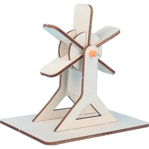 Wooden Small Invention Water Wheel Model Toy Diy Science Craft For Kids