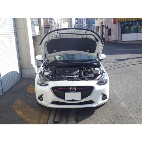 For 2014-Mazda DEMIO DJ5FS hatchback Front Bonnet Hood Modify Gas Struts Carbon Fiber Spring Damper Lift Support Absorber