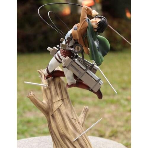 Attack On Titan Pulchra Levi Ackerman Fighting Style 28CM PVC Action Figure Toy Collection Model Gift