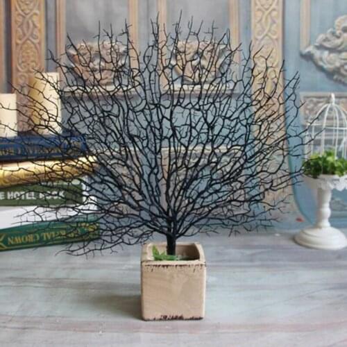 Simulation Peacock Coral Branches Three-color Simulation Flower Plastic Fake Coral Branches Flower Arrangement Artificial Plants