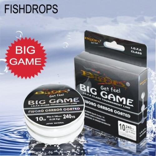 Hot Sale Fluorocarbon Coated Nylon Fishing Line Japan import material fish line stronge tension 240-330YD transparent