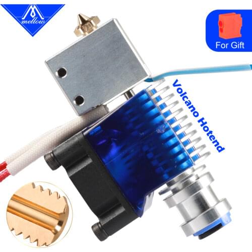Mellow NF-V6 Volcano hotend 12V/24V remote Bowden print J-head Hotend and Cooling fan bracket for E3D V6 hotend kit Nozzle