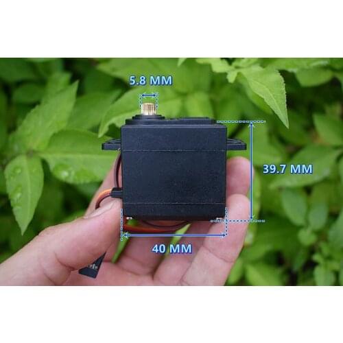 Micro Ball Bearing Precision Full Metal Gearbox Steering Gear Motor 20KG High Torque 3-wires Steering Gear for Airplane