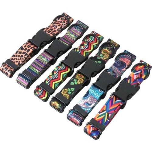 Soft Dog Collar Printed Adjustable Necklace for Small Medium Puppy Teddy Bulldog Pet Supplies Safety Belt Straps Accessory