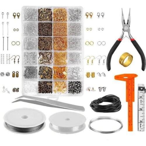 Jewelry Making Supplies Kit - Jewelry Repair Tool with Accessories Jewelry Pliers Jewelry Findings and Beading Wires