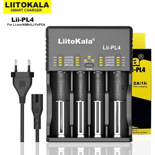 NEW LiitoKala lii-PL4 lii-PD4 1.2V 3.7V 3.2V 3.85V A/AAA 18650 18350 26650 10440 14500 16340 NiMH battery smart charger