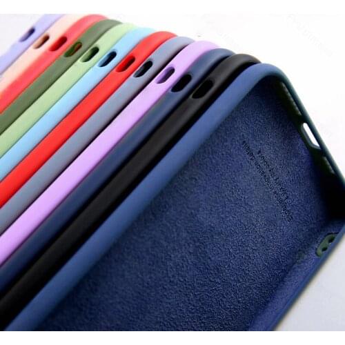 For iPhone 11 12 Pro Mini X XR XS Max Shockproof Phone For iPhone 7 6 6S 8 Plus Case Luxury Original Liquid Silicone Soft Cover