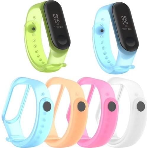 Sports Silicone Strap for Xiaomi Mi Band 6 5 Bracelet Watchband Transparent Replacement Wristband Strap for Mi Band 6 5 QBMY