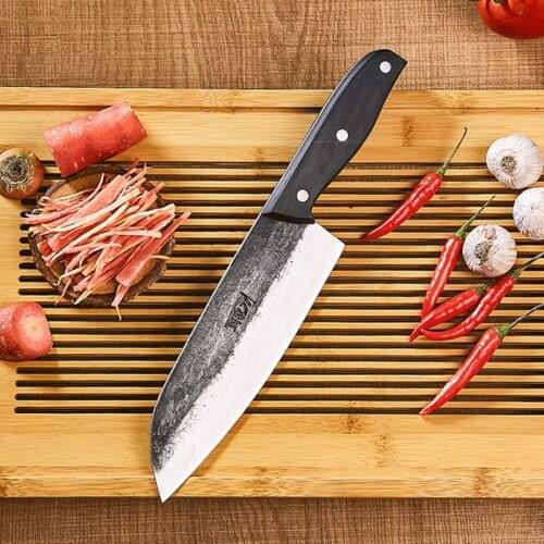 Hand forged kitchen knife High carbon steel meat cleaver Kitchen sharp slice knife Professional chef knife Tang Knife