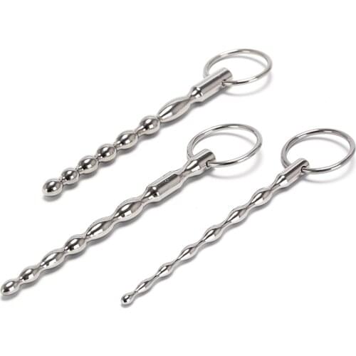 S/M/L Size 2020 Stainless Steel Urethral Plug Sound Urethra Vibrators Dilators Prince Wand Penis Insert Sex Toys