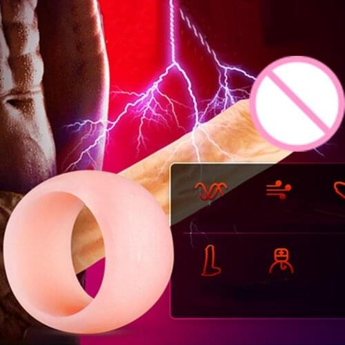 Silicone Penis Ring Cock Lock Male Masturbation Delay Ejaculation Adult Sex Toy for man Soft and mini closely fitting to skin