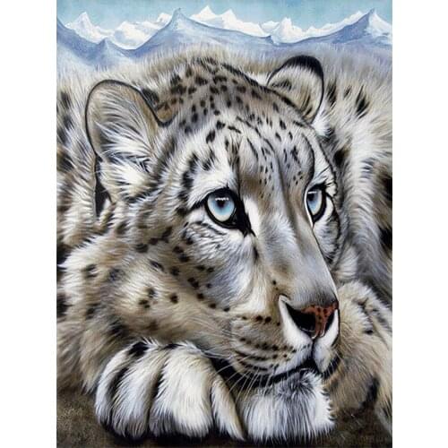 Snow Leopard Animal Diamond Painting Round Full Drill Nouveaute DIY Mosaic Embroidery 5D Cross Stitch Home Decor Gifts