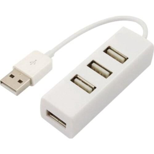 USB Splitter Small Row Plug Hub 2.0 USB Hub 4 Port Hub with Mobile Hard Disk Hub