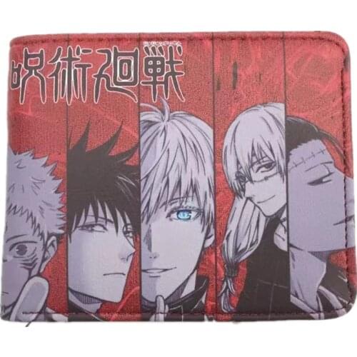 High Quality Popular Japanese Anime Jujutsu Kaisen Wallet With Coin Pocket Card Holder For Mens Womens Purse