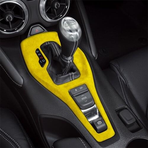 Suede Central control position Gear panel Car interior sticker For Chevrolet Camaro 2016-2020