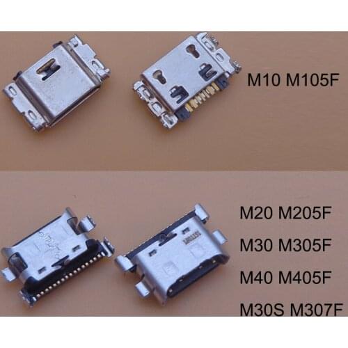 100pcs For Samsung Galaxy M10 M105F M20 M205F M30 M305F M40 M405F M30S M307F USB Charging Connector Port Socket Dock Jack Plug