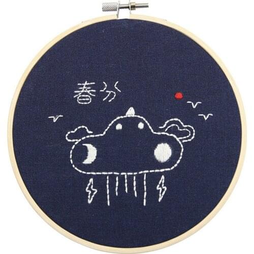 24 Solar Terms Simple Beginner Children Handwork Embroidery Kit Needlework Cross Stitch Set Thread Tools Material Package