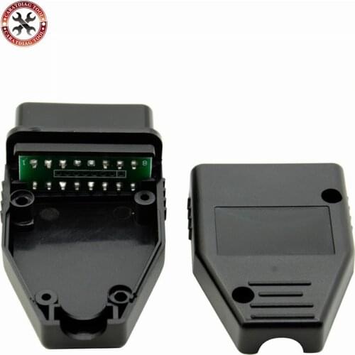 Auto Diagnostic Tool J1962 Connector 16 Pin OBD Male Connector with 2P + 2P OBD2 VAG Adapter Connector Cable Free Shipping