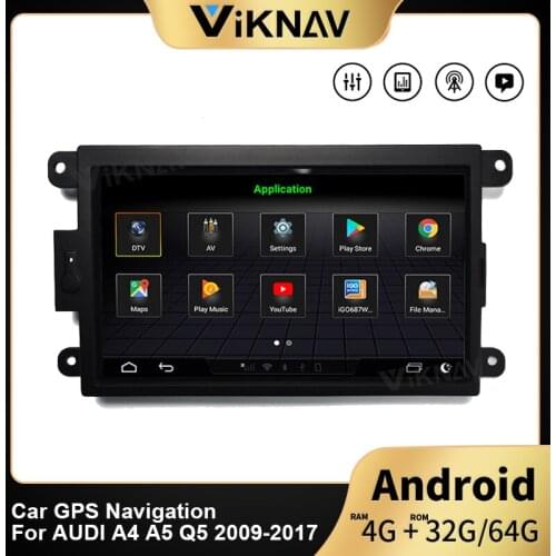 Android Car GPS navigation For-AUDI A4 A5 Q5 2009 2010 2011 2012 2013 2014 2015 2016 2017 Auto radio player multimedia player