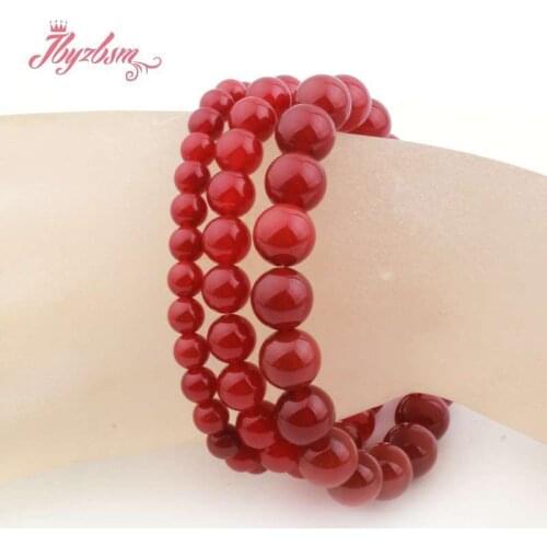 Natural Stone Bracelet AA Grade Agates 100% Natural Round Stone Beads For Women Gift Fashion Jewerly Bracelet 7" 6/8/10mm