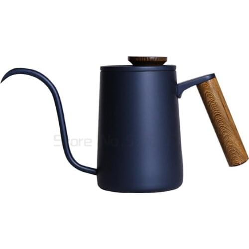 350ML/600ML Hand Drip Over Kettle Coffee Tea Water Pot Non-stick Stainless Steel Gooseneck Spout Long Mouth