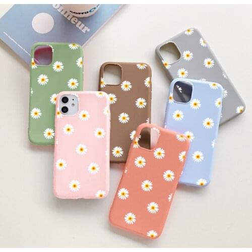 TPU Chrysanthemum Case For Samsung Galaxy A5 A6 Plus A8 A7 2018 A02S A10 A20E A21S A31 A32 A40 A41 A50 A51 A52 A70 A71 A72 Cover