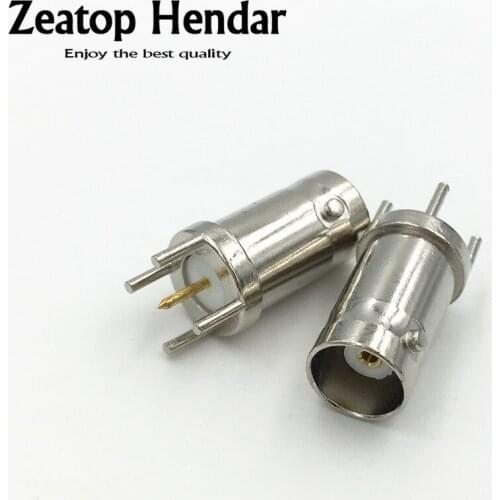 10Pcs BNC Female Jack Center PCB Mount Soldering Straight RFCoxial Connector Adapter for Mobile Signal Booster Repeater Antennas