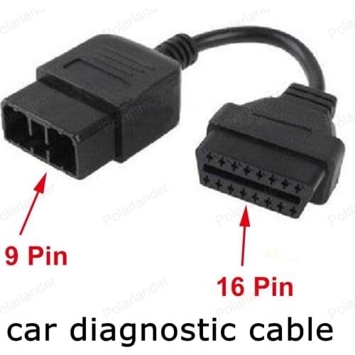 For Subaru OBD2 cable Professional test adapter car Scanner connector auto Service 9pin to 16pin diagnostic cables