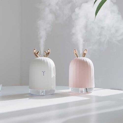 Mini Desktop Air Humidifier 220ml Ultrasonic Car USB Aroma Essential Oil Diffuser Fogger Mist Maker With 7 Color LED Night Lamp