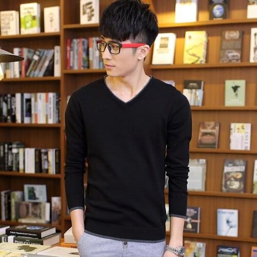 Mens round-collars, solid-color sweaters, mens loose sweaters, pullovers plus size M--XXXL multi color