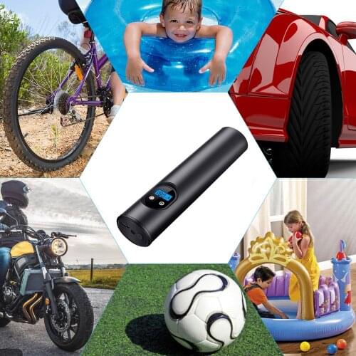 Mini Air Inflator Pump Portable Electric Bike Pump for Ball High Pressure Inflator Pump Football Basketball Balloon Swim Ring