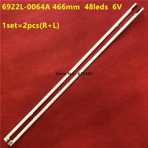 New 1kit=2pcs 466mm LED strip 48lamps (6V) 6922L-0064A NLAC30223L NLAC30223R NLAC30218L NLAC30218R for KDL-42W800A