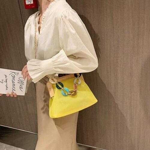 2020 New Fadhion Woman Transparent Message Bag One Shoulder Cross Square Bags Holiday VacationHandbags