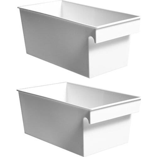 New White Storage Box Simple Style Desktop Sundries Organizer Food Storage Home Kitchen Supplies Portable Space Saving Organizor