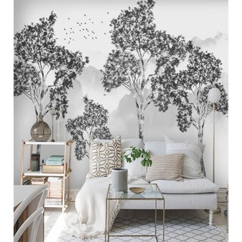 Beibehang Custom Nordic forest landscape wall papers home decor background wallpaper background photo wall sticker living room