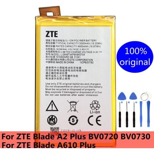 New Original Li3949T44P8h945754 5000mAh Battery For ZTE Blade A2 Plus BV0720 BV0730 A2Plus / ZTE Blade A610 Plus Phone