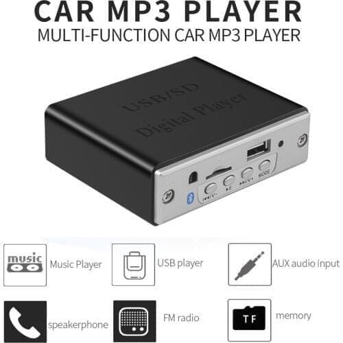 12V Bluetooth 5.0 MP3 WMA Decoder Board Support WMA WAV TF Card Slot / USB / FM Module WIth Remote Control Car USB MP3 Player