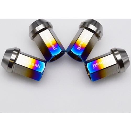 Full hex M12*1.5*35mm high quality Gr5 titanium lug nut with open end