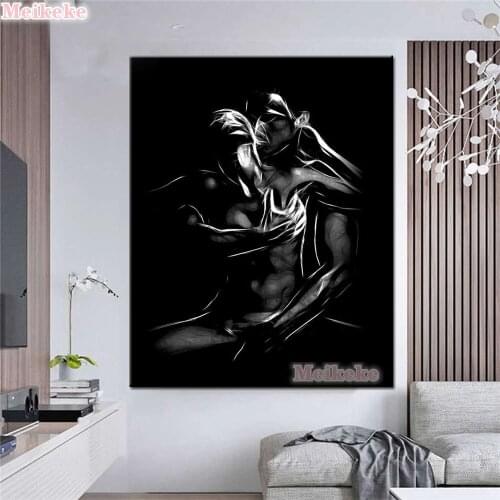 Needlework Diamond Embroidery Abstract Love Kiss Diamond Mosaic Painting Rhinestones Pictures Diamond Painting Cross Stitch Kits