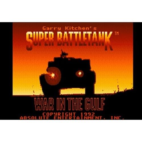 Super Battletank - War in the Gulf NTSC Version 16 Bit 46 Pin Big Gray Game Card For USA Game Players